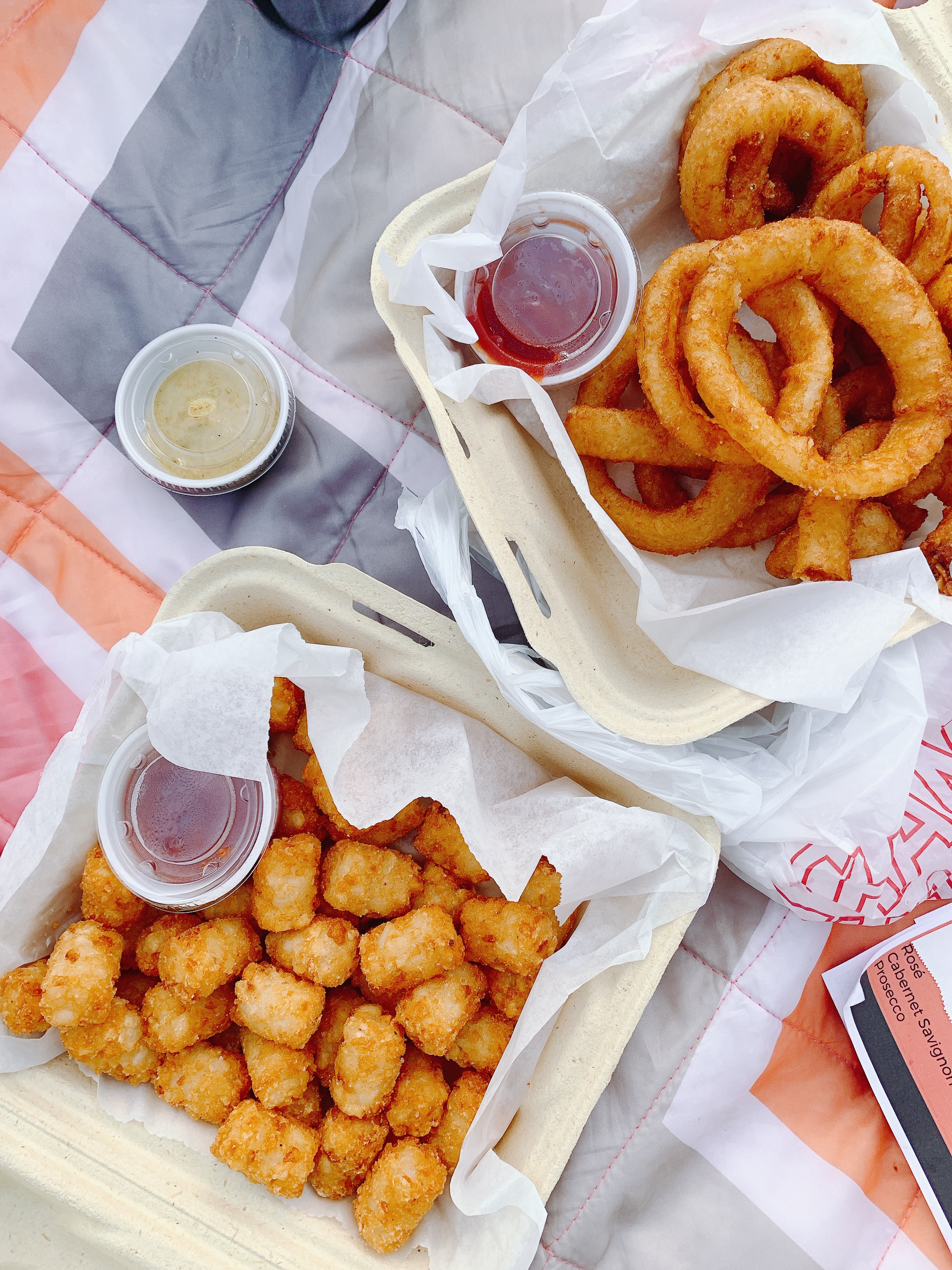 tater tots and onion rings
